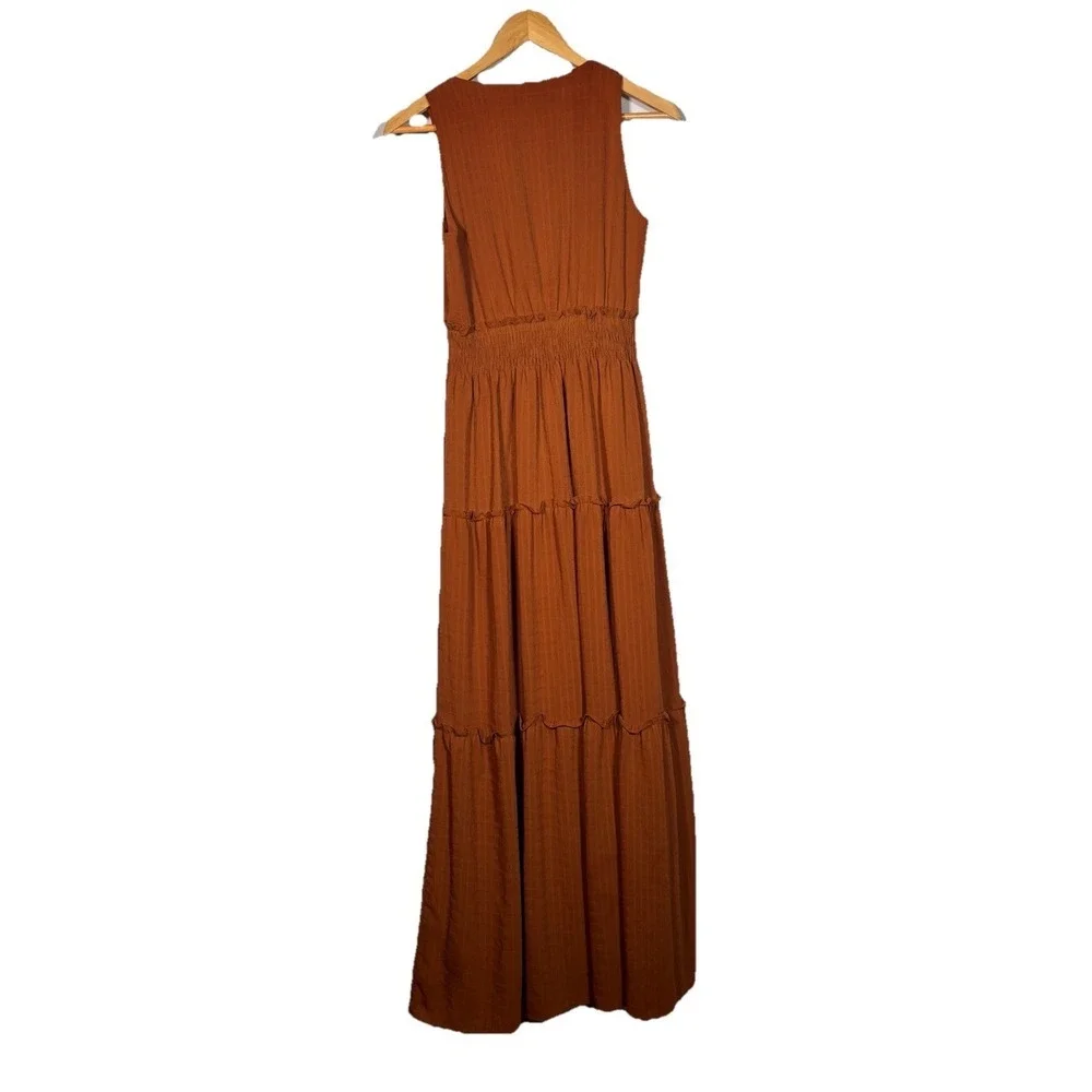Taylor Maxi Dress Womens Small Cottage Boho Tasseled Tiered Festival Peasant - Picture 2 of 10